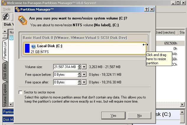 virtualbox increase disk size no unallocated space